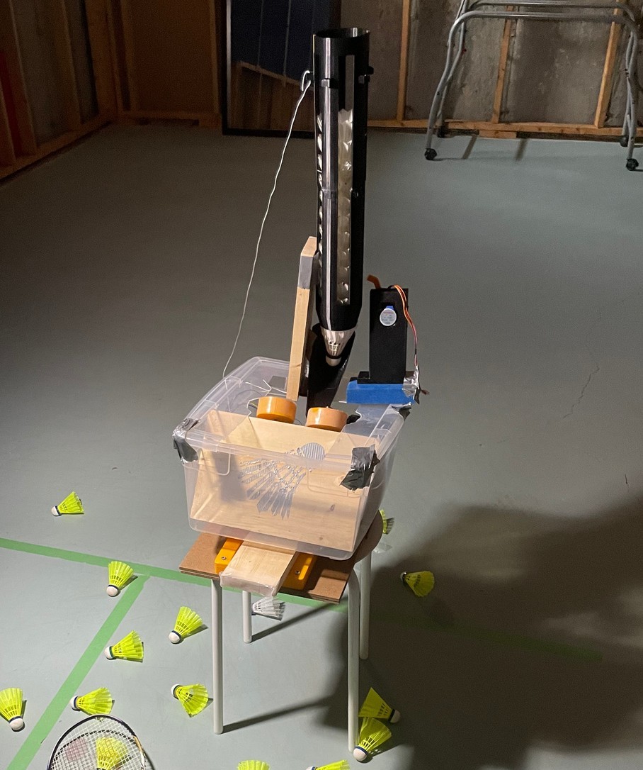 Automated badminton shuttle feeder prototype